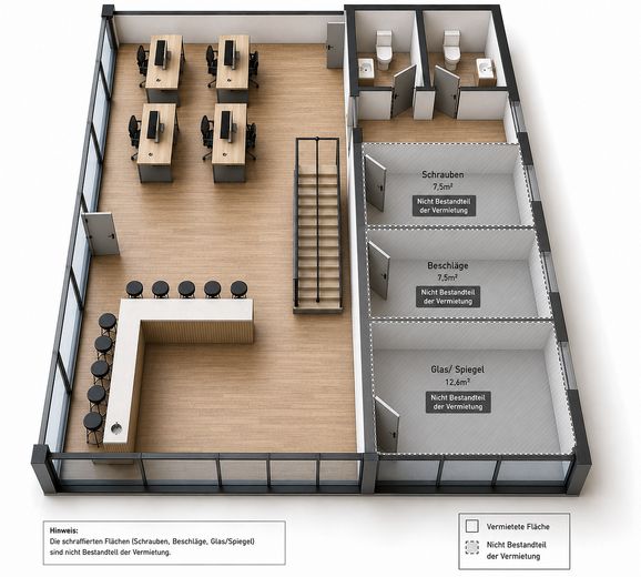 Außergewöhnliches Loftbüro mit Galerie – repräsentativ & hochwertig | ab 1.350 € – फोटो 14