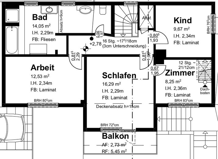 Einfamilienhaus im schönen Osterwald mit schöner Aussicht – Obergeschoss