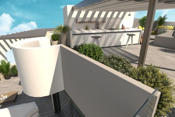 Esclusivo appartamento di nuova costruzione con vista diretta sul lago e roof garden privato