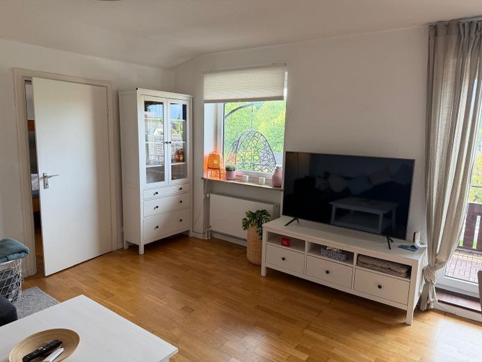 Schöne Ferienwohnung / Eigentumswohnung am Pönitzer See (Nähe Scharbeutz) – Wohnzimmer