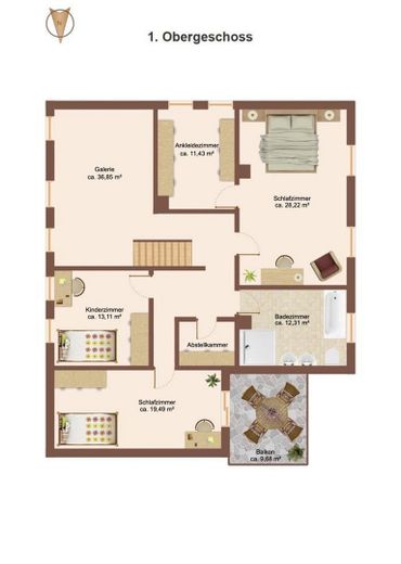 Grundriss 1.Obergeschoss