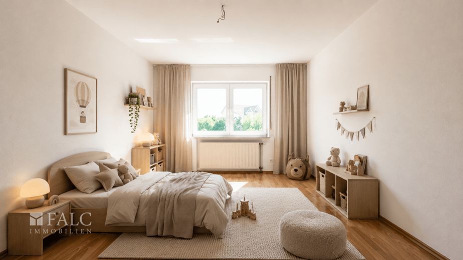 Wohnen mit Weitblick: 3 Zimmer, Balkon, 2 Stellplätze &amp; Blick ins Grüne – Kinderzimmer Gestaltungsvorschlag