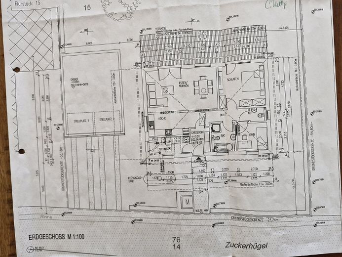 Grundriss Bungalow mit Garage 
