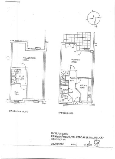 Grundriss: Keller und  EG