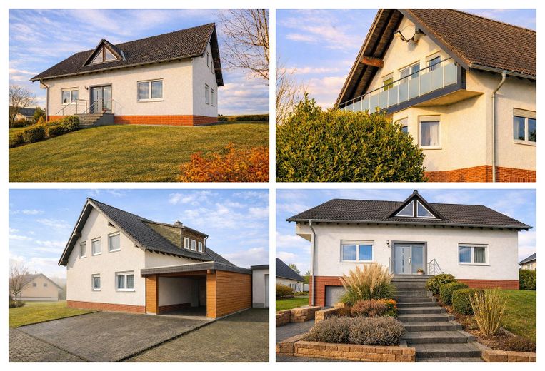 Großzügiges Einfamilienhaus mit Sauna und viel Platz im Hunsrück – Haus Collage
