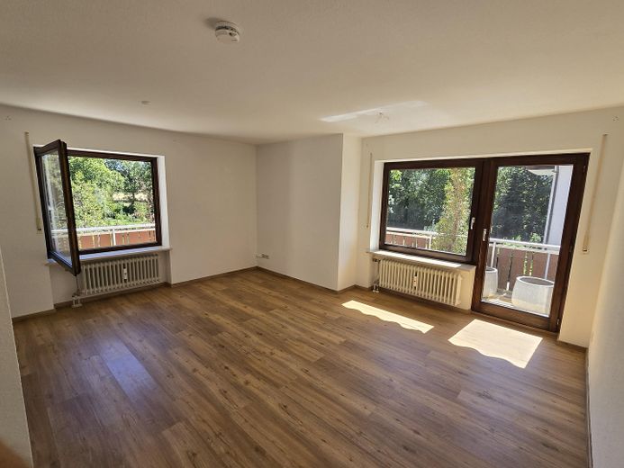 Ein Logenplatz im Grünen – großzügige 3-Zimmer-Wohnung – Wohnzimmer unmöbliert
