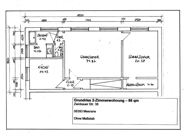 Ehem. Autohaus - Kleinteilig aufgeteilt - Kapitalanlage od. Selbstnutzer – Grundriss Wohnung