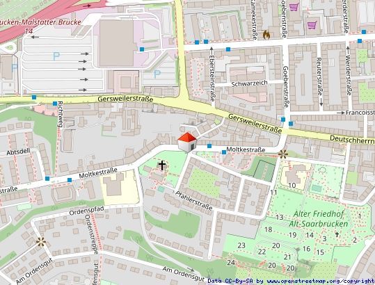 Schöne 4-ZKB mit Balkon in Alt-Saarbrücken, sofort verfügbar – Lageplan MS32