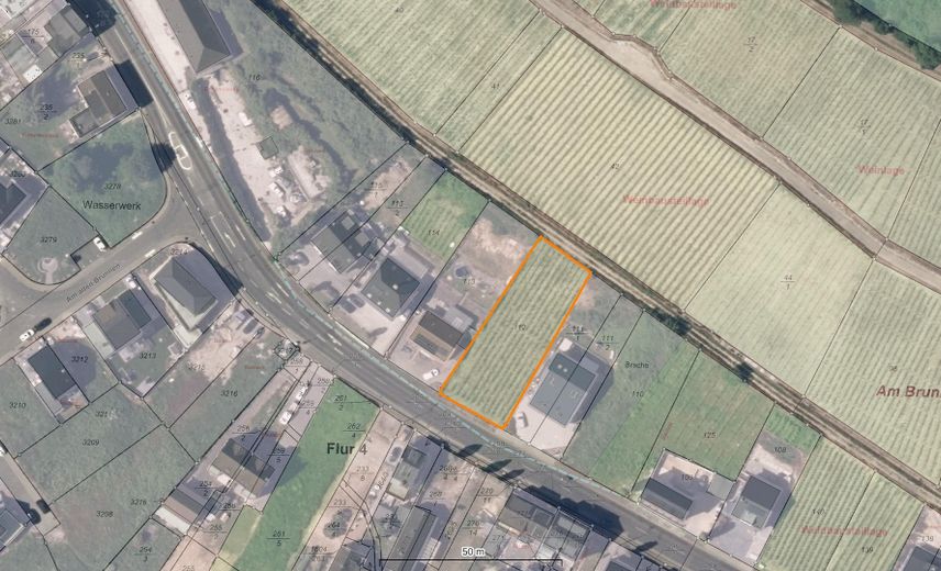 933 m² Baugrundstück - Südlage in 53474 Heppingen – Flurkarte 1 ©GeoBasis-DE
