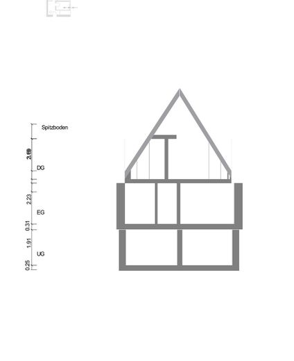 Modernisiertes Einfamilienhaus mit separatem Wohnbereich und großem Garten in Lonnerstadt – Schnittdarstellung
