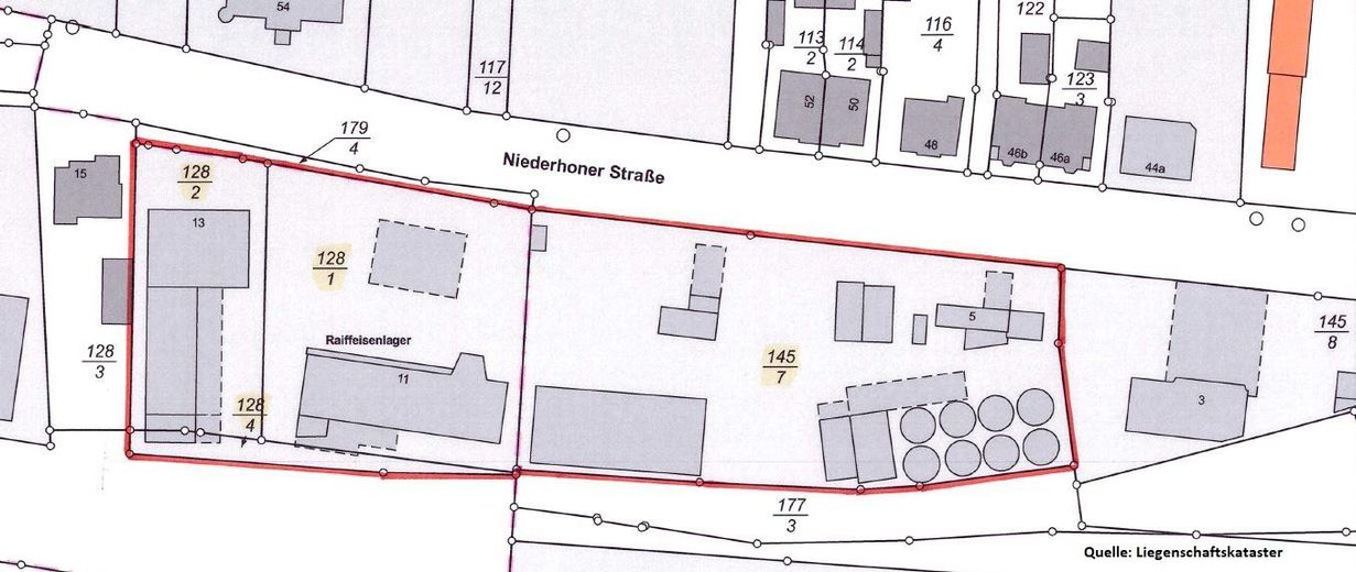 TOP Lage direkt an der B249 in Eschwege - Grundstück ohne Gebäudebestand – Übersicht der Liegenschaft