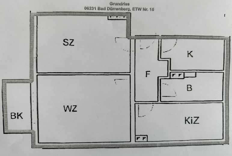Frisch sanierte 3-Raumwohnung mit Balkon inklusive Einbauküche!!! – Grundriss JSS13:WE15