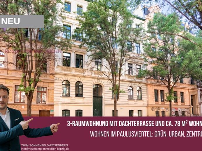 Atmosfera d’epoca e terrazza sul tetto:
Affascinante appartamento di 3 locali a Halle (Saale) – Foto 1
