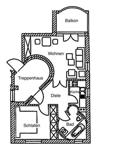 Helle 2-Zimmer-Wohnung in Friedrichshofen ab 01.11 – Grundriss