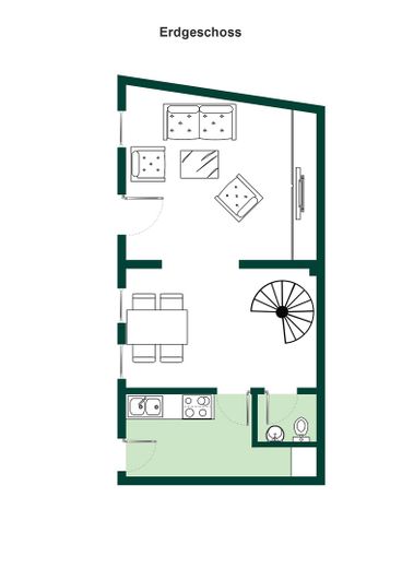 At Staden: An exclusive townhouse with 110 sqm on a well-maintained private street – Plan Erdgeschoß
