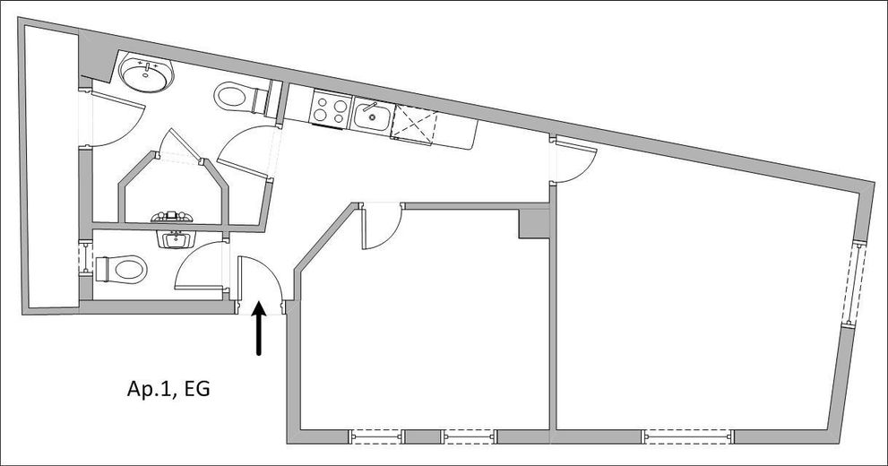 Mehrfamilienhaus, Vier Wohnungen – 60 m², insgesamt 240 m². Das Haus hat vier Etagen – Foto 15