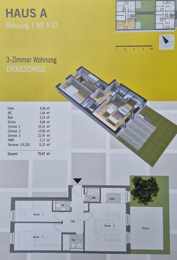 3-Zimmer-Neubauwohnung in Friedrichshain Bezugsfrei ab November 2026 – Grundriss