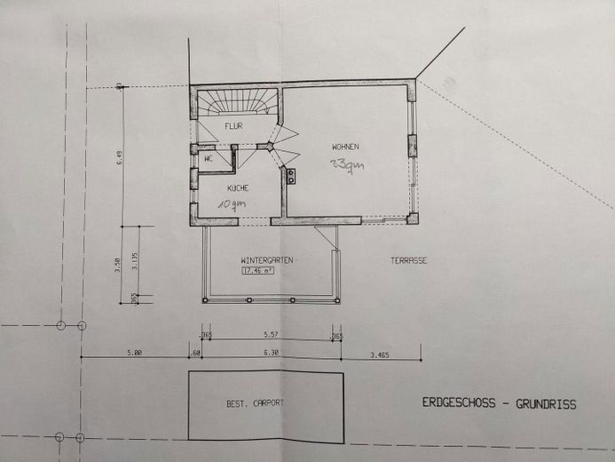 Lageplan Ergeschoß