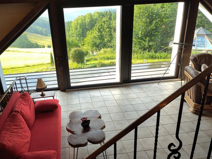 Kaminzimmer mit Ausblick