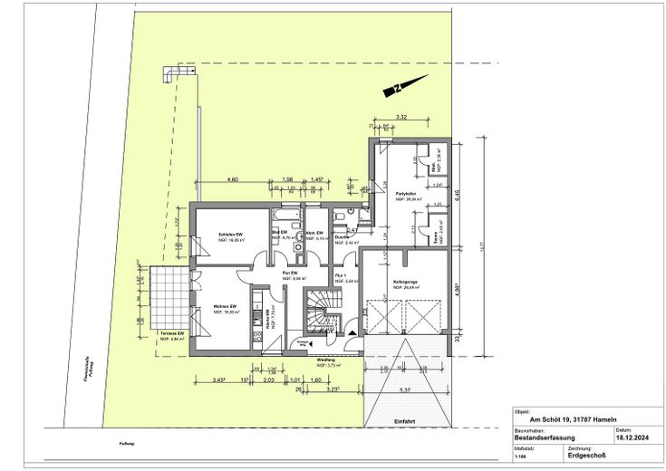 Reihenendhaus mit zusätzlicher Einliegerwohnung in familienfreundlicher Lage – Grundriss gesamt