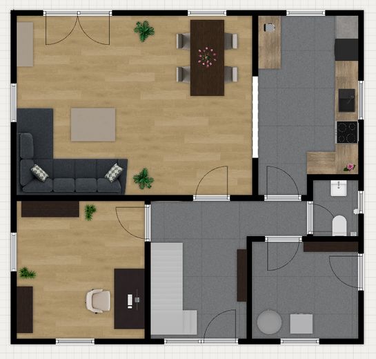 منزل فريزي حديث بالقرب من الشاطئ – Grundriss EG