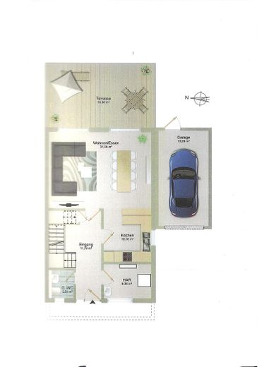 Modernes Wohnen mit Architektur, Komfort und Nachhaltigkeit – Grundriss Erdgeschoß