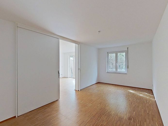 ** Appartamento con 2 locali al piano terra con terrazza soleggiata a Lipsia ** – Ansicht I: Schlafzimmer