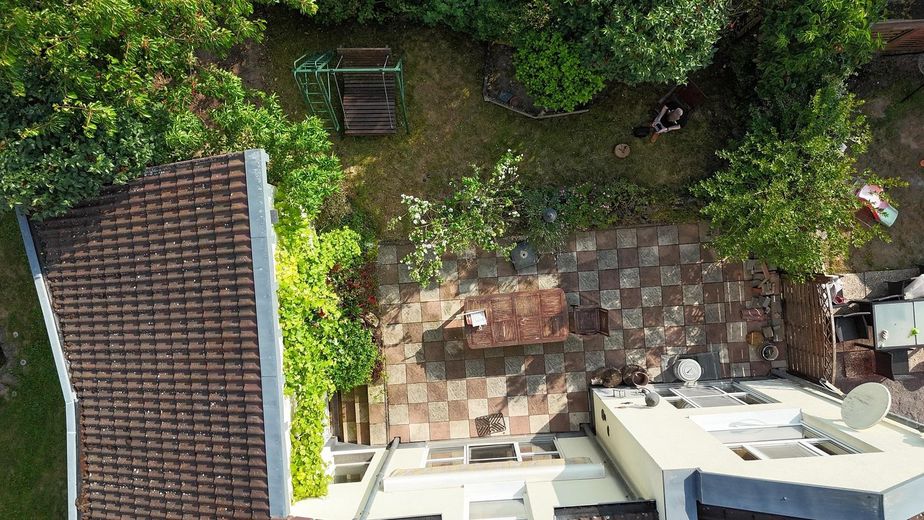 Terrasse aus Vogelperspektive