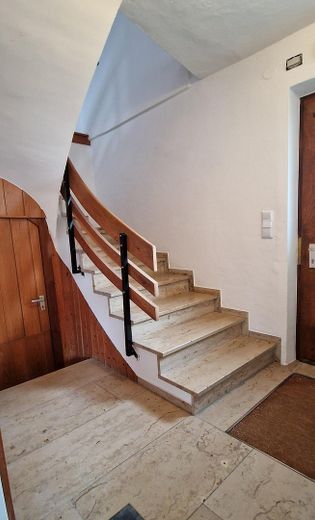 Reduzierter Preis u. provisionsfrei : Charaktervolles Einfamilienhaus im Grünen mit Dachterrasse – Marmortreppe ins OG.
