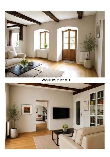Straordinario appartamento di proprietà con vista sull’Elba nel panorama dei vigneti a Meißen – Wohnbereich 1