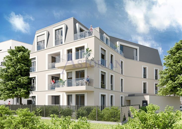 Ihr neues Zuhause über den Dächern von Dresden-Cotta | 2-Zimmer-Penthouse im EH40-QNG-Neubau – Rückseite