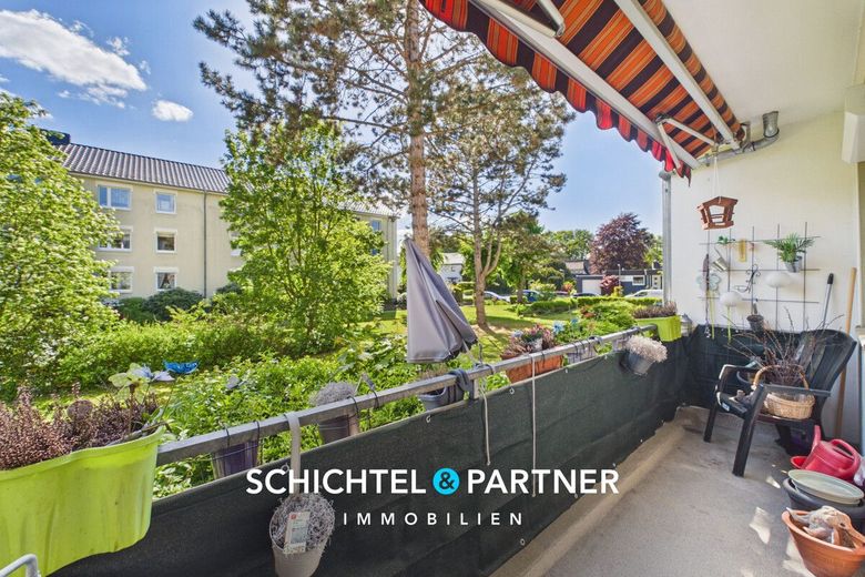 Huchting | Gepflegte 3-Zimmer-Wohnung im Hochparterre mit Balkon – S&amp;P | Balkon