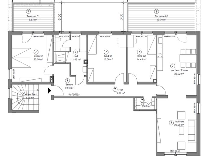 Modern &amp; außergewöhnlich: 154 m² Wohnung mit Dachterrassen-Option in Toplage von Hamm-Herringen – Grundriss_Whg7_final_resized