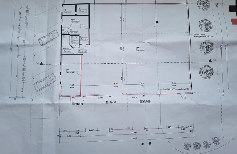 Gewerbe Halle für Handwerk, Praxis oder Verkauf in Zell - Barl – Grundriss