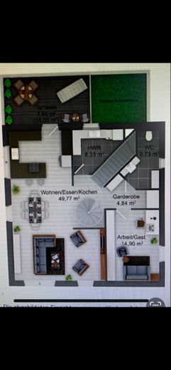 Grundriss Maisonette 2. OG