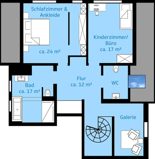 Grundriss Dachgeschoss