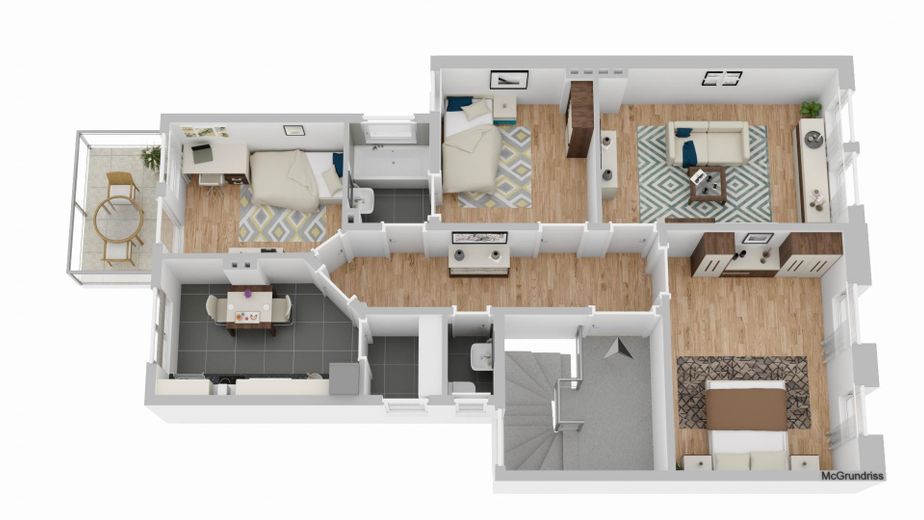 Großzügige 4-Zimmer-Altbauwohnung im 3. OG mit Weitblick über Osnabrück – Foto 15