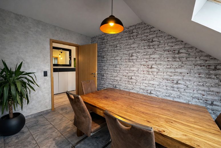 Dwupoziomowe mieszkanie na poddaszu – Esszimmer