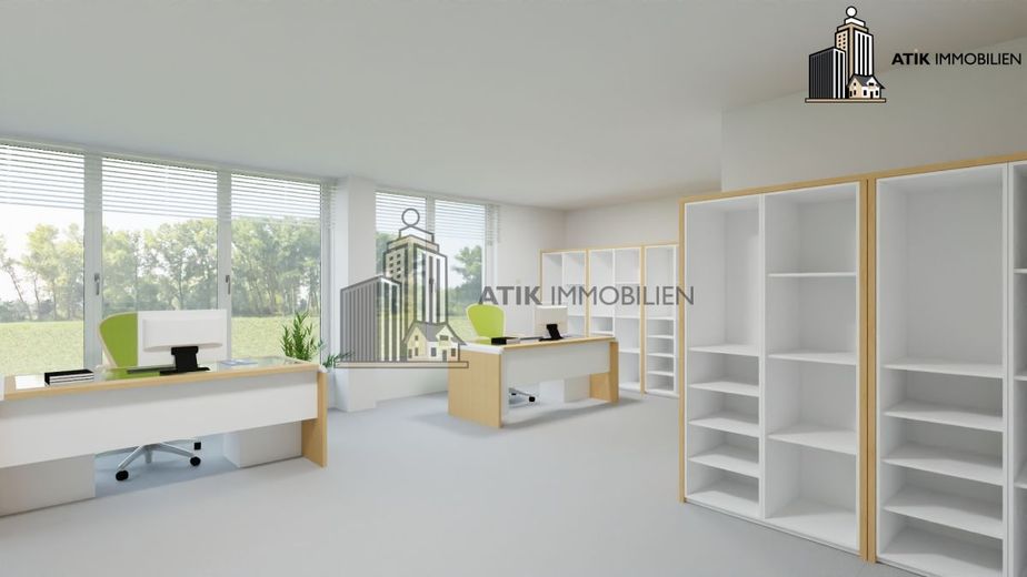 ATIK: Klimatisierte Bürofläche im Erdgeschoss mit Top Preis-Leistungs-Verhältnis - provisionsfrei – Innenvisualisierung