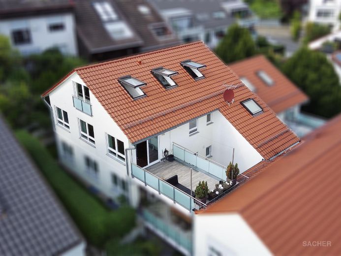 Die oberste Maisonette-Wohnung