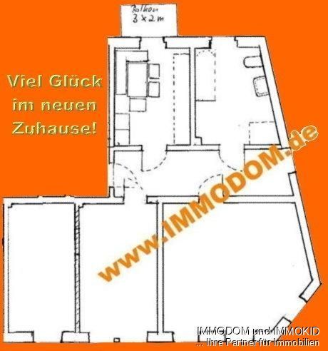 3-Zimmer-Wohnung mit LAMINAT, BALKON und Tageslichtbad mit Wanne und Dusche zu vermieten! – Grundriss