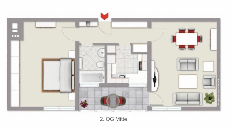 Schöne 2 Zimmer Wohnung in gefragter Lage Mörsenbroich – Foto 6