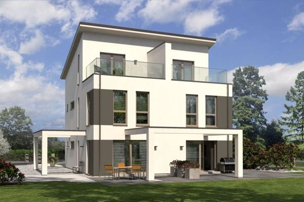GEHOBENES DOPPELHAUS AUF 2,5 ETAGEN