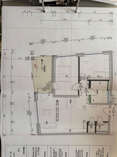 Aantrekkelijk 3,5-kamerappartement met loggia, ingerichte keuken en prachtig uitzicht – Grundriss