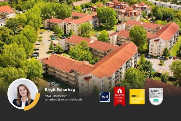 Merseburg- schöne 2-Zimmer-Wohnung in gepflegter Anlage mit Laminat, Balkon im 1.OG und Stellplatz!