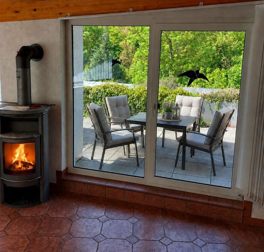 Blick auf die große Terrasse