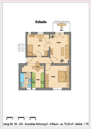 Edificio plurifamiliare con 10 unità abitative nel quartiere delle ville di Stendal – Wohnung 6
