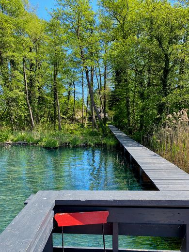 Traumhaus direkt am See mit eigenem Steg in der Natur – privater Botssteg