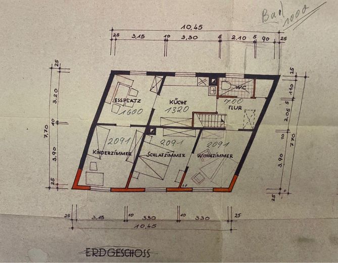 Großes Grundstück, Haus und Scheuer mit Ausbaupotential – Grundriss 1