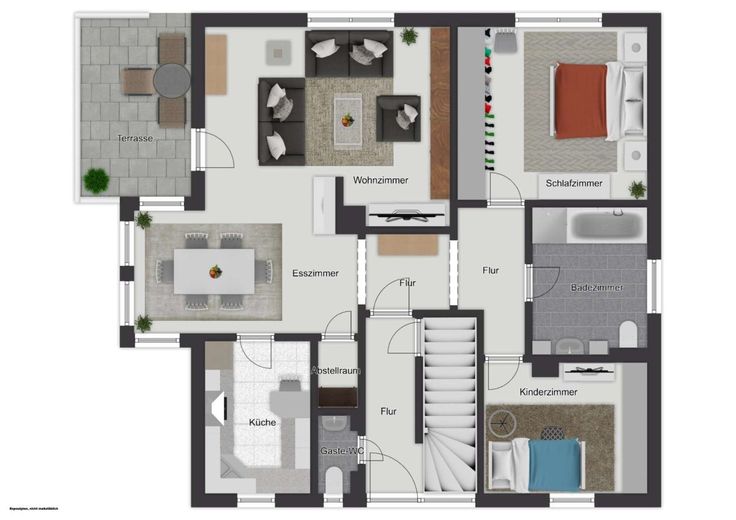 Exklusives Zweifamilienhaus mit Einliegerwohnung in begehrter Lage – Erdgeschoss